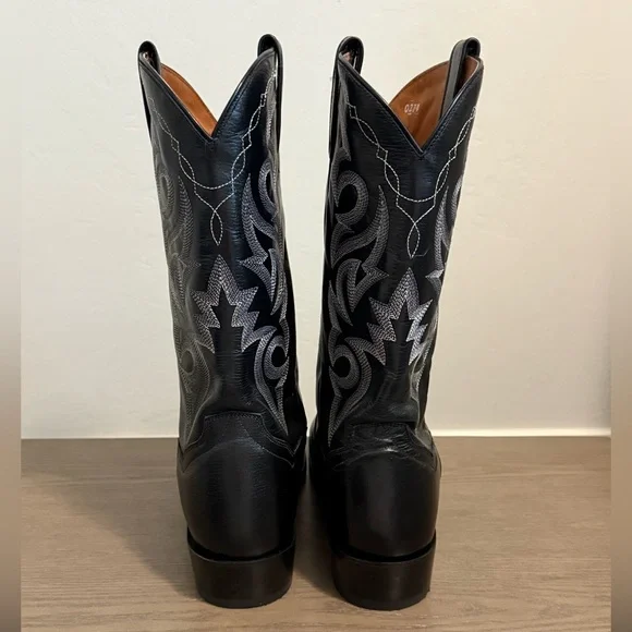 Dan Post “Milwaukee” Black & Silver Western Boots – NEW – Men’s 11.5D